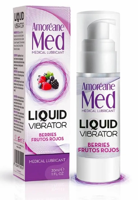 Стимулирующий лубрикант от Amoreane Med: Liquid vibrator - Berries ( жидкий вибратор ), 30 ml - зображення 1