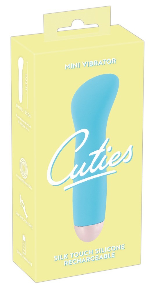 Синий мини вибромассажер Cuties Mini Vibrator с 7 различными вибрационными режимами - зображення 1