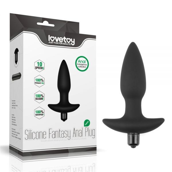 Анальная пробка с мощным виброэлементом и 10 режимами вибрации Vibrating Anal Plug - зображення 1