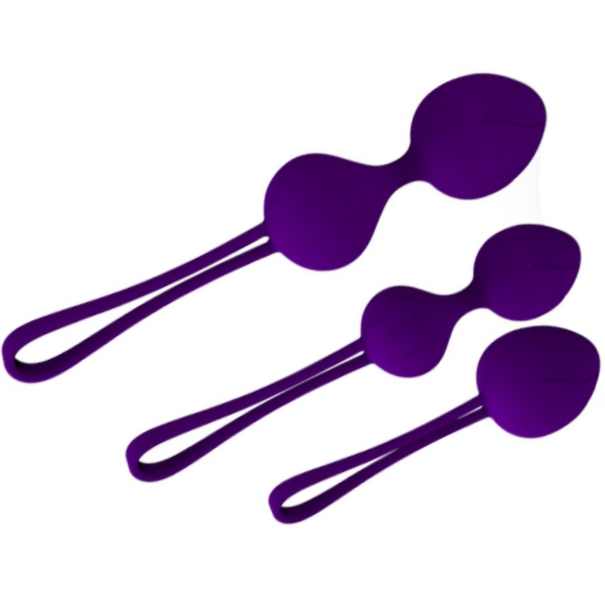 Набор вагинальных шариков Dark Purple Trio темно-фолетовый - зображення 1