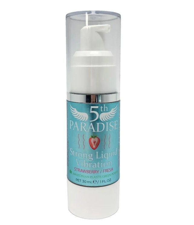Стимулирующий гель (жидкий вибратор) 5th PARADISE Strong Liquid Vibration - Strawberry, 30 ml - зображення 1