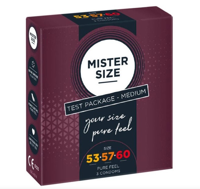 Презервативы MISTER SIZE Test Package Medium 53+57+60 mm (3 шт) - зображення 1