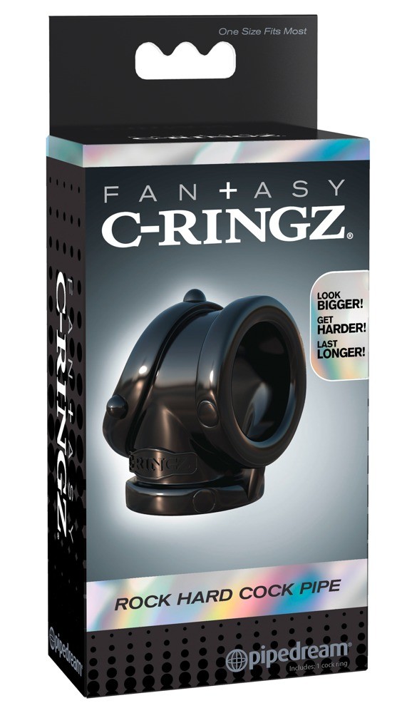 Двойное эрекционное кольцо Fantasy C-Ringz - Rock Hard Cock Pipe - зображення 1