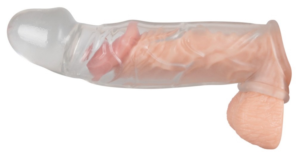 Прозрачная насадка на член c реалистичным рельефом Crystal Sex Toys бесцветная - зображення 1