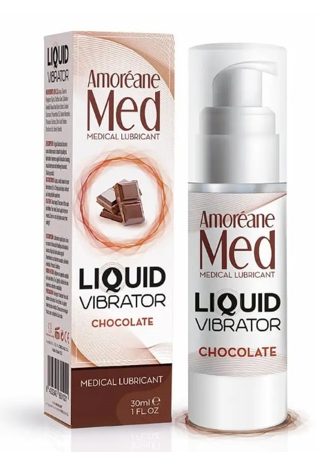 Стимулирующий лубрикант от Amoreane Med: Liquid vibrator - Chocolate ( жидкий вибратор ), 30 ml - зображення 1