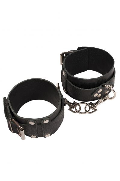 Оковы Leather Dominant Leg Cuffs, Black - зображення 1