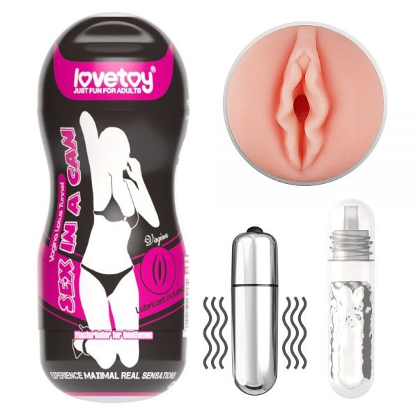 Мастурбатор с вибрацией Vagina Lotus Tunnel - зображення 1