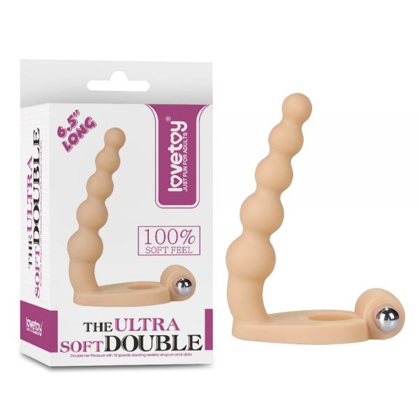 Насадка для двойного проникновения с вибро The Ultra Soft Bead 6.5 - зображення 1