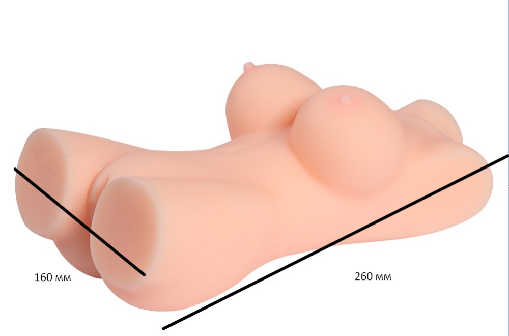Мастурбатор мини-торс вагина-анус Bella Mini sex doll без вибрациицвет телесный - зображення 1
